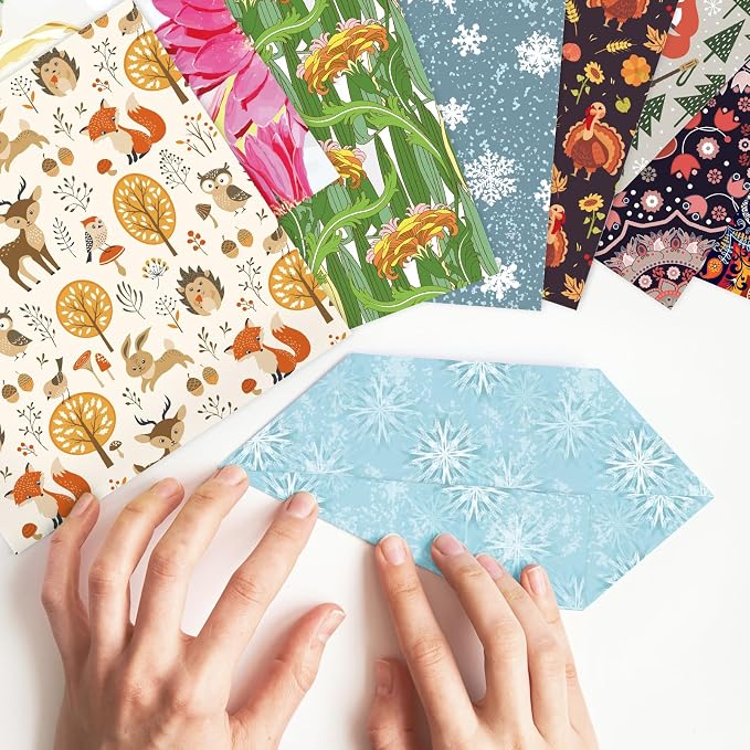Origami 6x6 Paper Kit 150 Sheets 150 Vivid Colors Double Sided Same Printed - Image 7