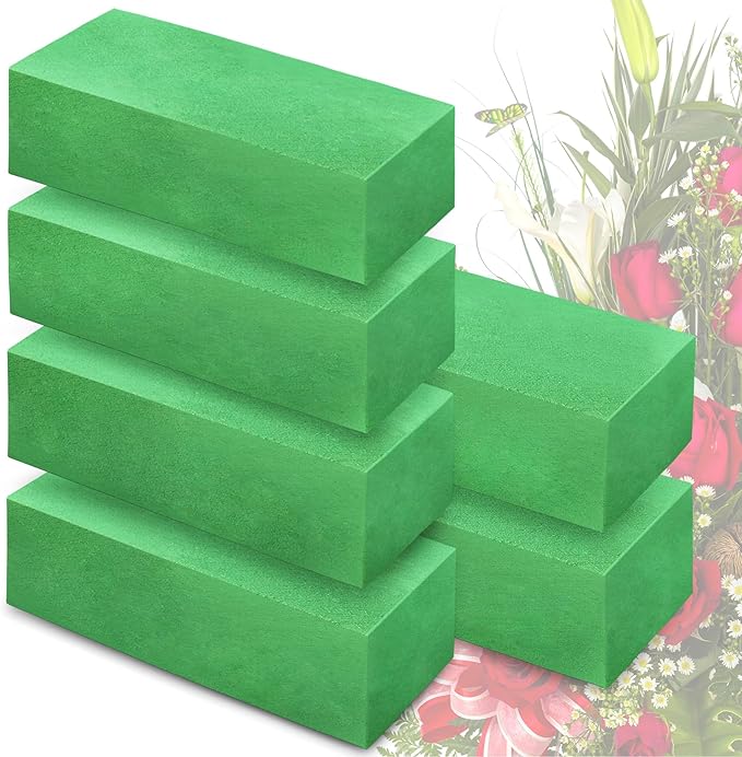 Max Shape Pack of 6 Large Size Floral Foam Blocks by MaxShape