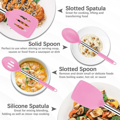 Silicone Spatula Spoon Set, BPA Free Kitchen Turners - Image 4