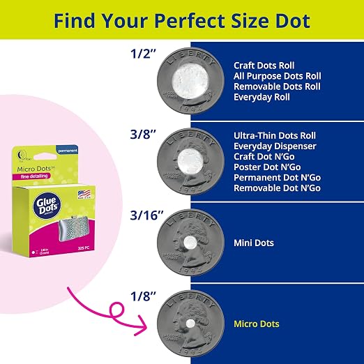 Glue Dots, Micro Dots, Double-Sided, 325 Dots, Diamond Painting Pen Glue - Image 5