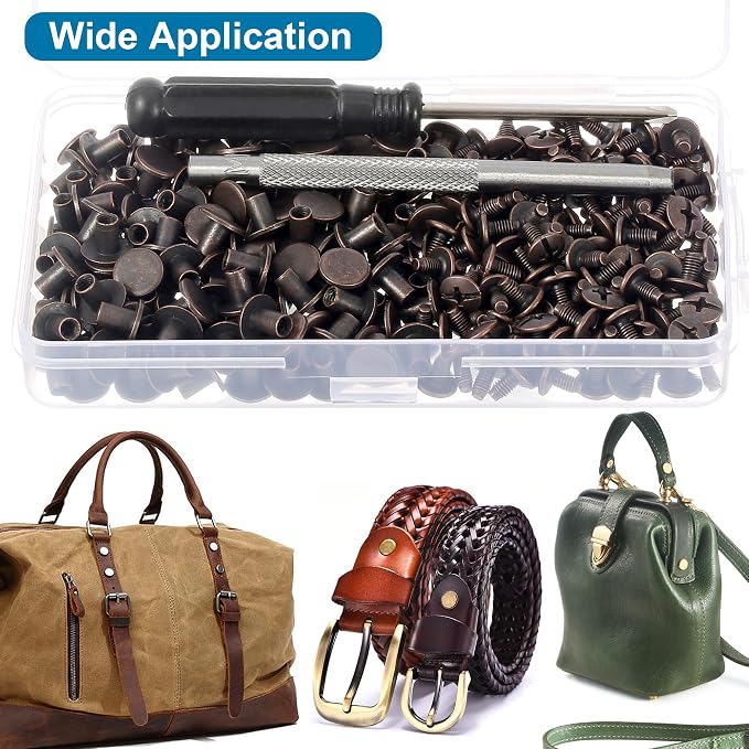 YORANYO 150 Sets 8MM Chicago Screws Leather Rivets - Image 4
