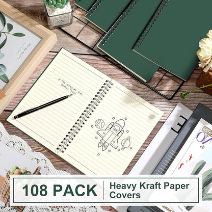Yahenda 108 Pcs Spiral Notebook Bulk A5 Journal Lined 8.3'' x 5.5'' Writing - Image 4