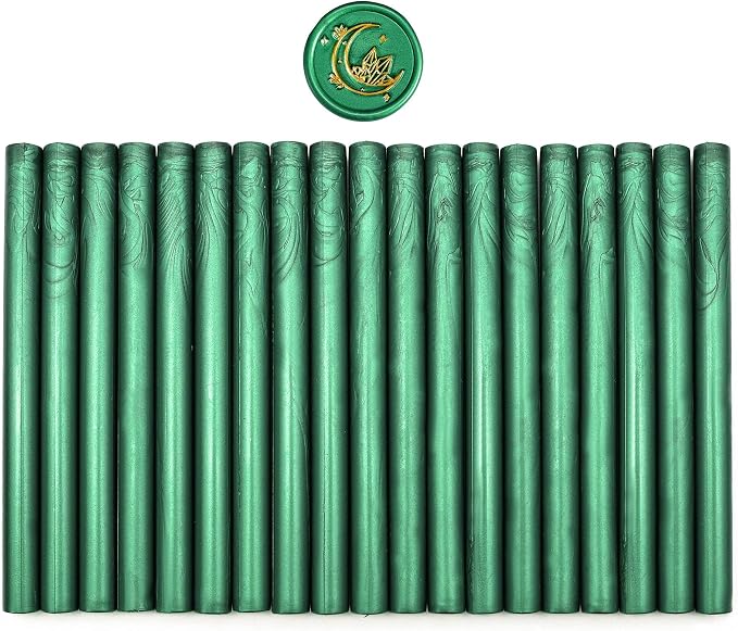 SWANGSA 20 Pieces Glue Gun Sealing Wax Sticks Metallic Green - Image 2