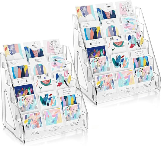 5 Tier Acrylic Card Display Stand, Sports Cards, Stickers & Brochures by Unknown