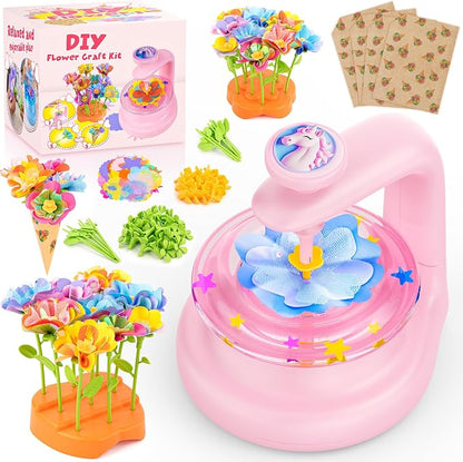 cosone Crafts Kits for Kids Ages 4-8, DIY Fabric Flower Bouquet Kit for 5 6 7 8 by Cosone