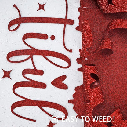 FUNKAKA Glitter Red HTV Heat Transfer Vinyl Rolls - Image 5