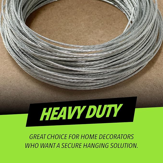 Picture Hanging Wire #5 50lbs 100-Feet, Flexible Steel Wire 16 Gauge - Image 5