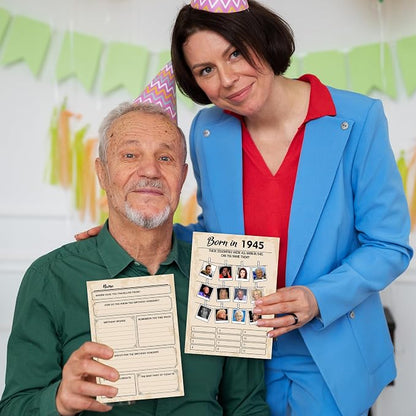 80th Birthday Party Games, Born in 1945 Games Bundle, Birthday Party Supplies - Image 6