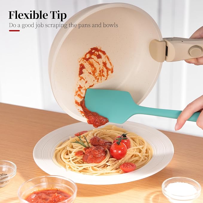 Heat Resistant Silicone Spatula Set of 3, Luxiwise 600ºF High Temp Baking - Image 4