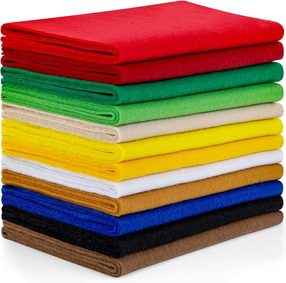 12 Rolls 8"x35" 1.4mm Thick Soft Felt Fabric Sheet 12 Assorted Colors Felt Pack - Image 8