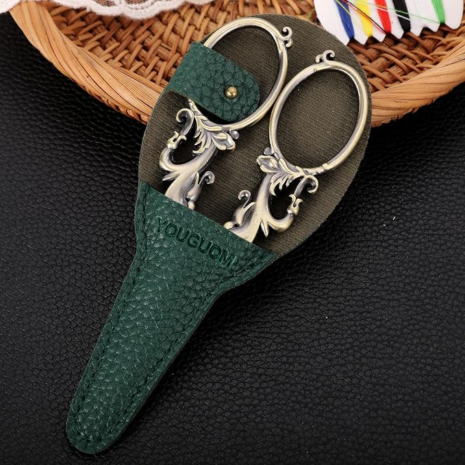 Sewing Craft Scissors, 5.3in Bronze Big Handles - Image 3