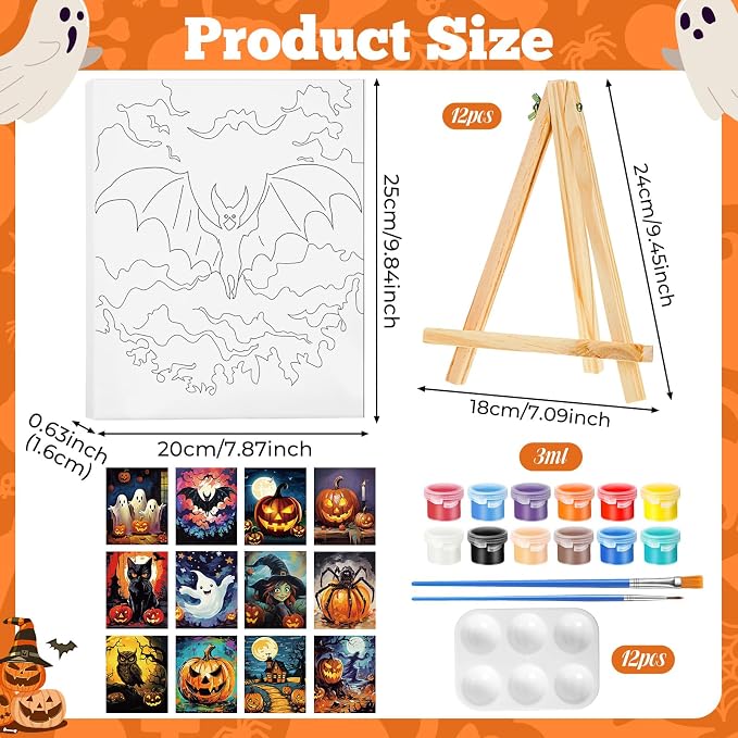 Zhanmai 12 Pack Pre Drawn Canvas - Image 2