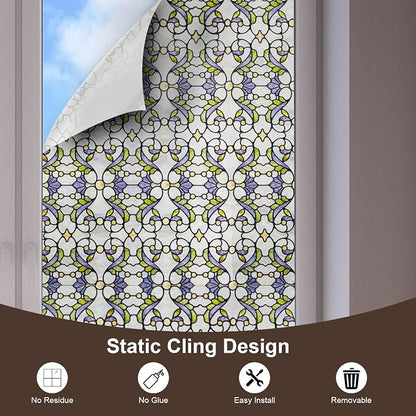 3D Stained Glass Window Film, Decorative Window Privacy Film - Image 5