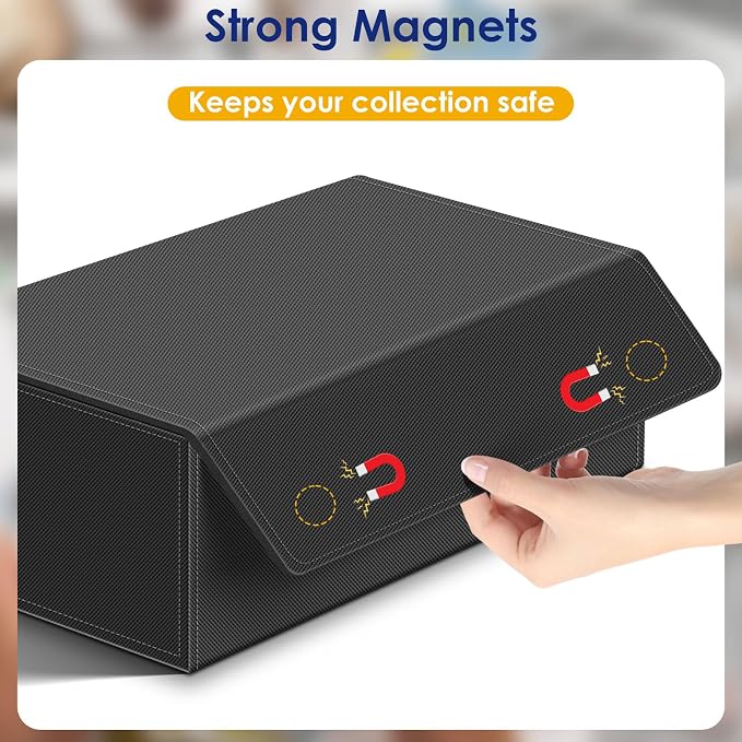 1200+ Card Deck Case for Trading Cards, Leather Commander Card Storage Box - Image 3
