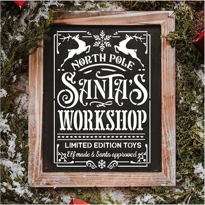 10 Pieces Christmas Stencils Reusable, 8 X 11 Inch Holiday Farm Fresh Christmas - Image 6