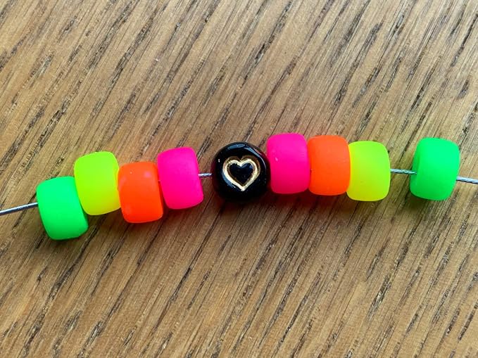 1.76 oz Mix of Big Pony Bagel Czech Glass Beads, 6mm Semi Matte Neon Mix - Image 9