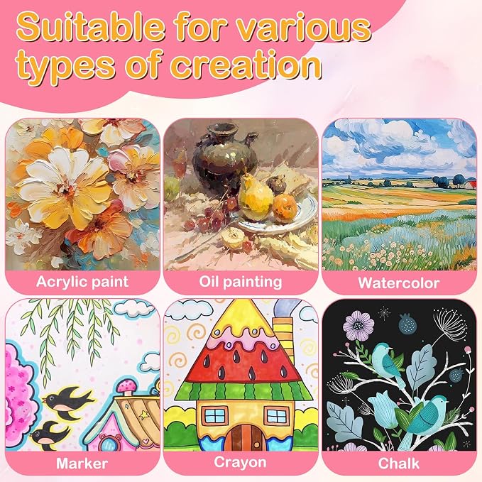 ESRICH 3x3IN Small Canvases for Painting, 32 Pack Mini Canvas Boards Cotton - Image 4