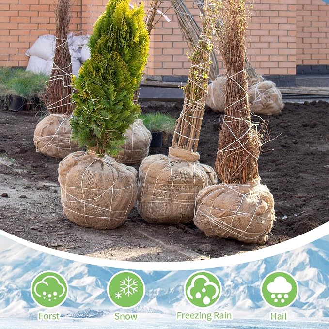Garden Burlap Roll, Seed Cover, Weed Barrier, Aisle Runner Plant Cover Tree - Image 5