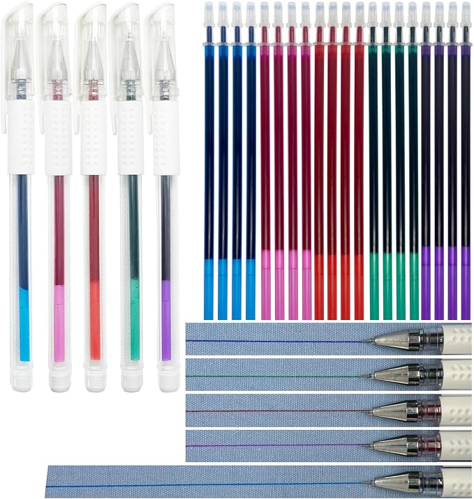 5 Colors Water Erasable Fabric Marking Pen by Unknown