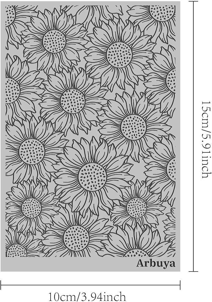 Arbuya Polymer Clay Sunflower Texture Sheets - Image 2
