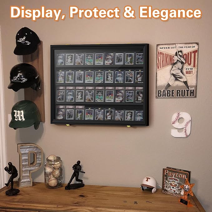 Mlikero Baseball Card Display Case, 36 Graded Card Display Frame Lockable - Image 6