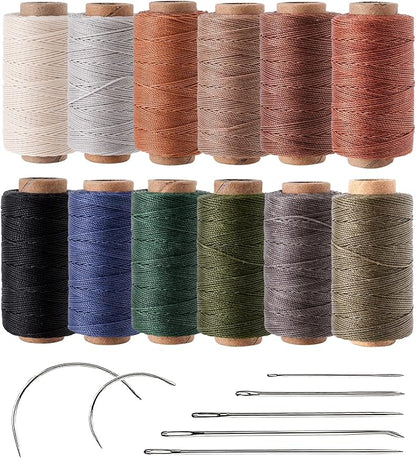 Round Polyester Waxed Thread 0.55mm, 12 Neutral Colors 76 Yards/Spool Wax by Wearecommittedtohelpingpeoplecreatebeautifuluniqueandpersonalizedhandcraftedcreations