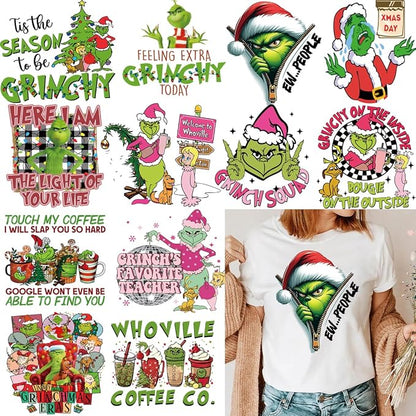 Christmas Iron on Decals Transfer, Funny Christmas Heat Transfer Stickers Iron by Baboieswithyou
