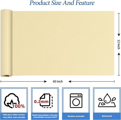 KING MOUNTAIN Canvas Iron on Patch, Waterproof 100% Cotton Fabric Repair Patch - Image 3