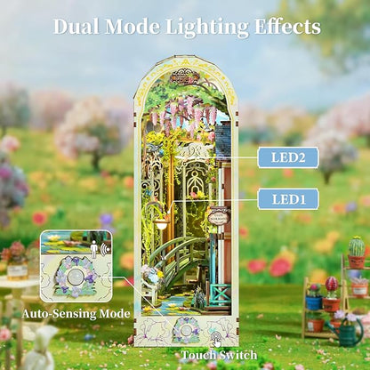 Tonecheer DIY Book Nook Kit for Adults, 3D Puzzle Wooden Miniature House Kit - Image 5