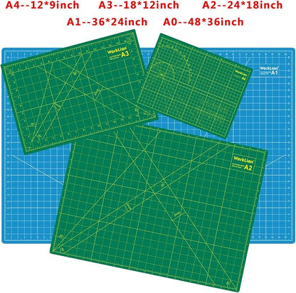 WORKLION 24" x 36" Large Self Healing PVC Cutting Mat, Double Sided, Gridded - Image 3