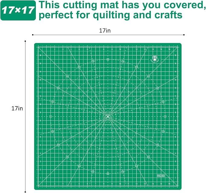Headley Tools 17"x17" Rotating Cutting Mat, Self Healing Mat - Image 3