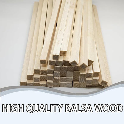 60pcs Dowel Rods 3/8 x 3/8 x 12 inch, Square Wood - Image 7