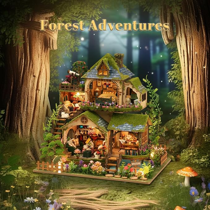 Miniature House Kit, 3D Wooden Puzzles - Image 2