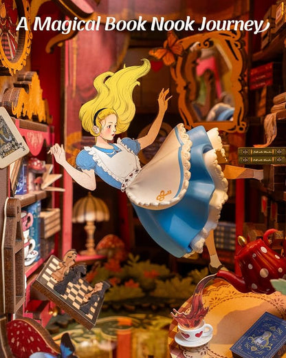 ROBOTIME Book Nook Kit, Fairy Tale Princess DIY Miniature House Kit, Fall into - Image 9