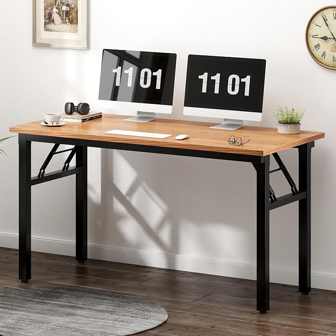 Need Home Office Desk 47 inches Folding Computer Table Workstation No Install - Image 7
