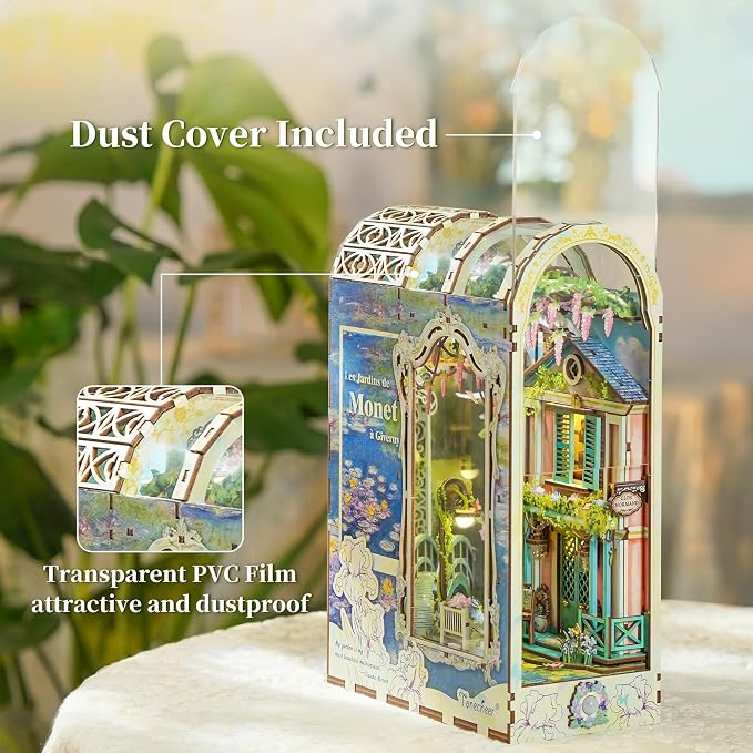 Tonecheer DIY Book Nook Kit for Adults, 3D Puzzle Wooden Miniature House Kit - Image 6