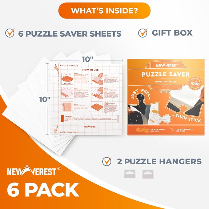 Newverest Gift Bundle of 2: Roll Up Puzzle Mat 1500 pcs & 6-Pack Puzzle Glue - Image 4