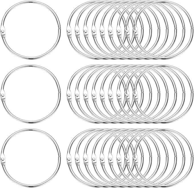 PATIKIL 2.2" x 2.4" Loose Leaf Binder Rings by PATIKIL