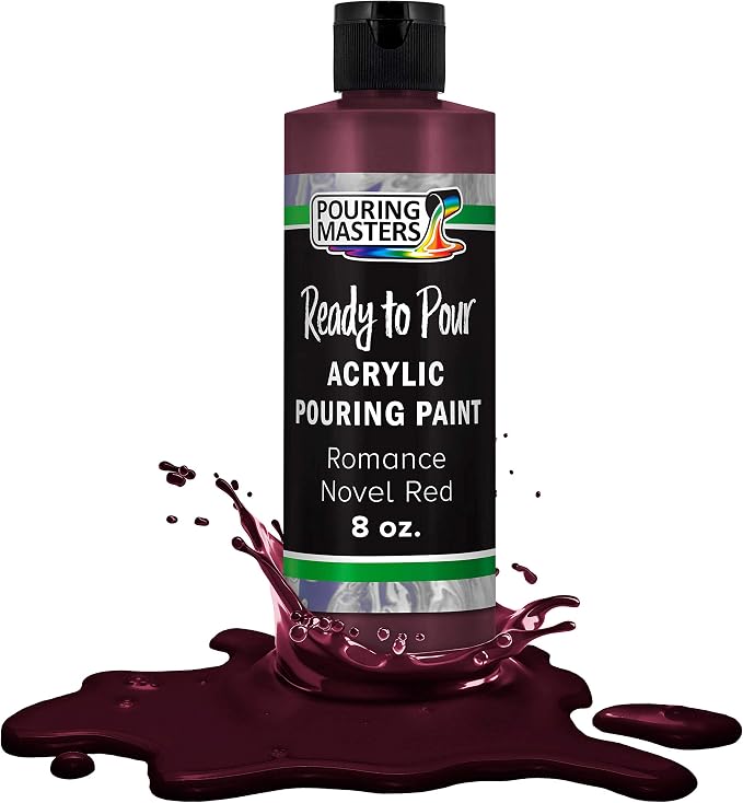 Pouring Masters Romance Novel Red Ready to Pour Acrylic Pouring Paint by USArtSupply