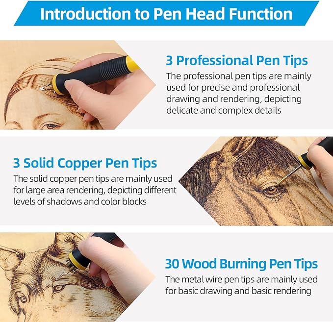 Wood Burning Tool, Wood Burner kit Pen 200~750℃, Wood Burning kit - Image 5