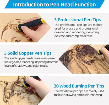 Wood Burning Tool, Wood Burner kit Pen 200~750℃, Wood Burning kit - Image 5