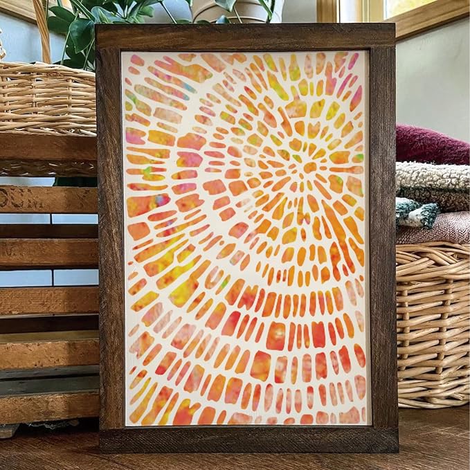 8 Pieces Abstract Geometry Texture Brick Stencils - Image 7