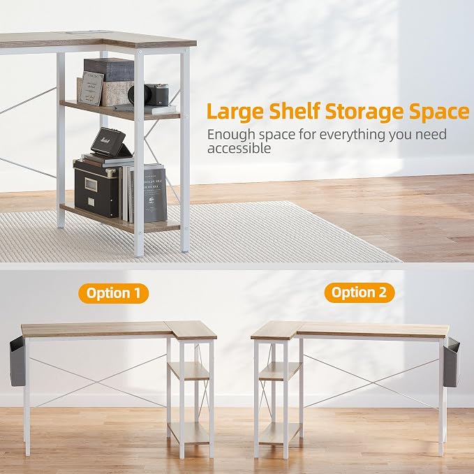 TIQLAB L Shaped Computer Desk - Image 6