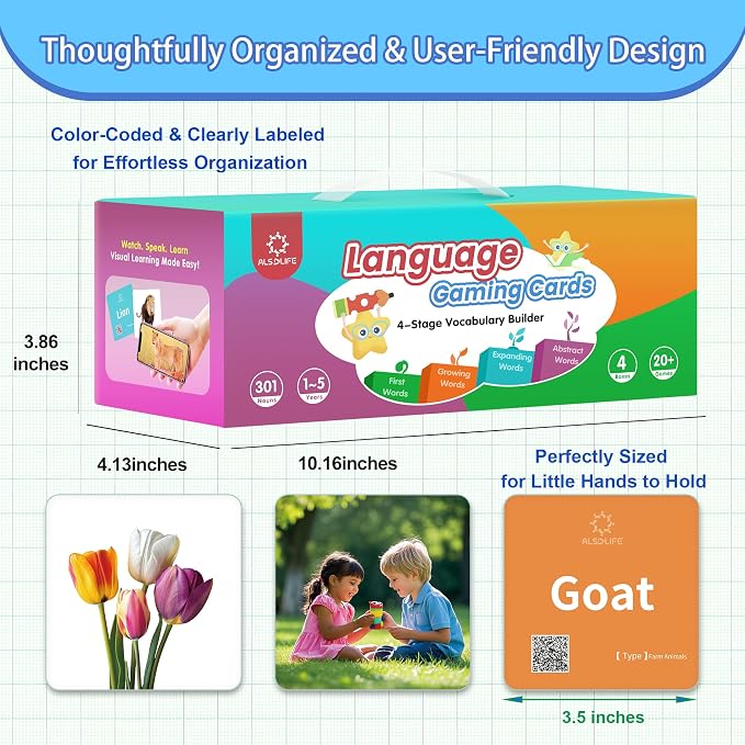 301 Noun Flash Cards for Toddlers, 4-Level Vocabulary Builder Real Life Picture - Image 4
