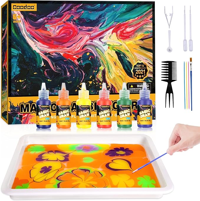 Water Marbling Paint for Kids by Coodoo