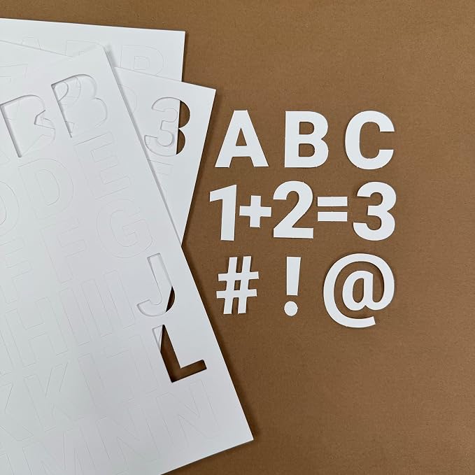 FreshCut Crafts 636 Pcs 1.5 in. White Bulletin Board Letters & Numbers - Image 2
