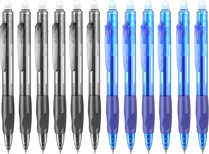 Aozora Erasable Pens Click Fine Point 0.7 mm Retractable Erasable Gel Pens by Aozora