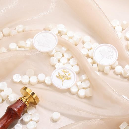 Yoption 360Pcs Peal White Sealing Wax Beads - Image 3