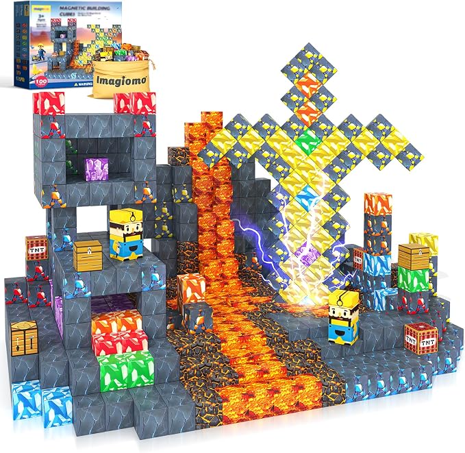 100PCS Magnetic Blocks by Imagiomo