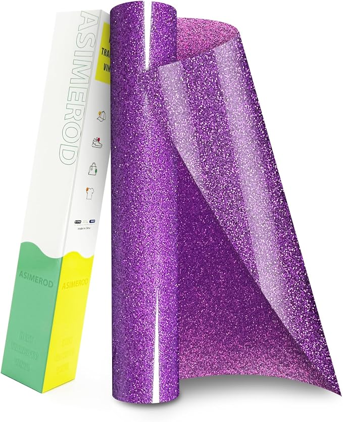 Glitter HTV Heat Transfer Vinyl Rolls- 12" x 10ft. Glitter Iron on Vinyl by Unknown